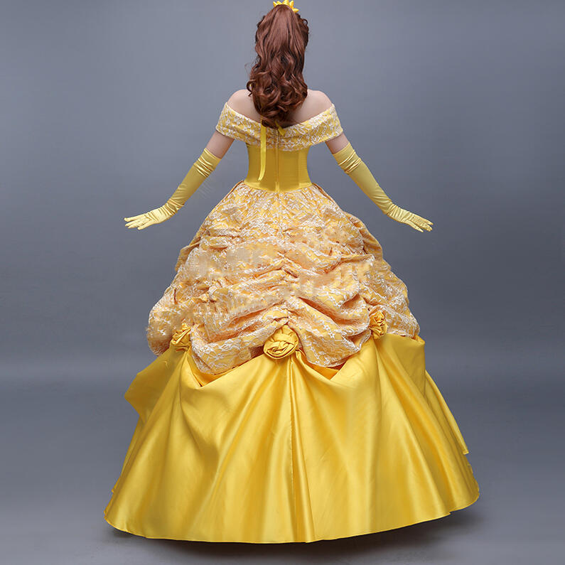 プリンセスドレス ベル コスプレ 大人用 プリンセス ワンピース 女王 ハロウィン クイーン Princess ベル コスチューム 衣装 仮装 女性 コスチューム 女性用 なりきり お姫様 レディース ロング クリスマス プリンセスワンピース 童話 なりきりワンピース 舞台衣装