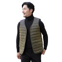 LIYURLTA ウルトラライト インナーダウンベスト メンズ ノーカラー ダウン ベスト 撥水 軽量 暖かい 防寒 薄い 秋冬 収納ポーチ付き LIY50 色...
