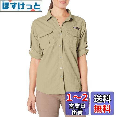 楽天ほすけっと楽天市場店[Little Donkey Andy] レディース UPF 50+ 紫外線保護シャツ 長袖 フィッシングシャツ 通気 速乾 色：B.ライトイエロー、サイズ：2XL Regular