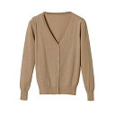 zuevi カーディガン レディース Vネック セーター ニット 長袖 無地 春秋冬 色:カーキ、サイズ:3XL