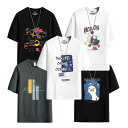 Sukinana tシャツ メンズ 半袖 5枚組 プリント 綿100% 吸汗速乾 通気性 大きい サイズ スポーツ シャツ 抗菌防臭 柔らかい肌触り 色:半袖、...