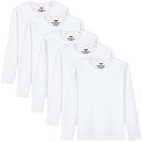 Sukinana インナーシャツ メンズ 肌着 5点セット 綿100% 長袖 tシャツ 丸首 防菌防臭 柔らかい 快適 メンズ 服 春 秋 冬 色:ホワイト、サ...