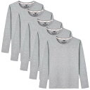 Sukinana インナーシャツ メンズ 肌着 5点セット 綿100% 長袖 tシャツ 丸首 防菌防臭 柔らかい 快適 メンズ 服 春 秋 冬 色:グレー、サイ...