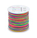 【送料無料】PandaHall 約90m/巻き 0.8mm カラーナイロンロープ マルチカラー 糸 結び紐 手芸 工芸 カラー ナイロンコード 手編み ブレスレット ハンドメイド 中国結び用 DIY 手作り 材料