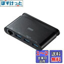 サンワサプライ LANアダプタ付きUSB Type-Cハブ USB-3TCH10BK