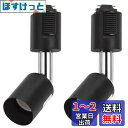 DiCUNO ライティングバー用スポットライト GU10口金 配線ダクトレール用器具 ライティングレール LED対応 ブラック 2個セット (電球なし)