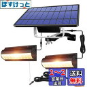Aokyoung 分離型2灯LEDソーラーライト 屋外 LED センサーライト ソーラーパワードコリドーウォールライト 5500mAh超大電池容量 延長コード3m*4本 太陽光パネル充電 自動点灯/消灯 電気代不要 分離式 高輝度 LED 防水 防犯 室外/室内兼用 取付簡単 (暖色)