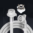 【送料無料】自動洗濯機給水ホース 洗濯機給水ホース 抜け防止 水漏れ防止 通用 BESTU 給水ホース ホースクランプ付き(2m)