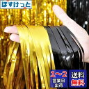 「2個セット」 Augsion タッセルカーテン キラキラ 背景 華やかな金属感 明るい光沢 誕生日 飾り付け 100cm*200cm パーティー 装飾 小道具...