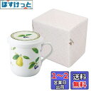 NARUMI(ナルミ) フタ付 マグカップ 果物 290cc 洋ナシ柄 茶こし付 蓋付きマグカップ 結婚祝い 母の日 プレゼント 電子レンジ温め対応 日本製 ギ...