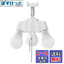 DiCUNO E26 ペンダントソケット 3灯用 LED電球付き 引き掛けシーリング用 ソケット 天井照明 超長い65cmチェーン付き 【E26 LED 昼白色*3+E12 LED 電球色*1】
