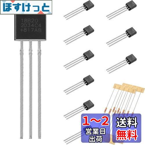 DAOKAI 10Pcs DS18B20 βٸд 3-5.5V 4.7K 񹳴郎դƤ Arduino ΤΥץ...