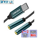 LOKUKA タイプ C マイク ヘッドホン 分岐 DACチップ内蔵 ハイレゾ再生対応 映画と音楽鑑賞 ボイスチャットや通話に usb-c ヘッドセット 変換 ...