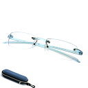 【送料無料】ESAVIA 拡大鏡 メガネ型ルーぺ 1.0 1.5 2.0 2.5 3.0 3.5 軽量 ブルーライトカット 拡大 眼鏡 縁なし ルーペメガネ かくだい鏡メガネ 拡大鏡ルーペ TR 拡大メガネ ルーペ めがね 眼鏡型ルーペ 細かい作業 新聞 読書用 (ブルー, 2.0)
