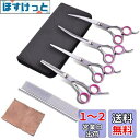 MGOXO トリミング ハサミ 犬用グルーミングはさみキット プロフェッショナルな トリミングシザー 安全な丸い先端部 ステンレス製 すきバサミ/ストレートバサ...
