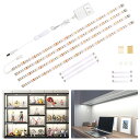 【送料無料】Wobane キャビネットライト led テープライト 2m 昼光色 0.5Mx4本 連接可能 1100lm 明るい DIY 間接照明 薄型 工事不要 貼り付け式 高演色 キッチン/キャビネット/フィギュア棚/ショーケース 棚 照明 省エネ PSE認証済