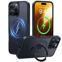 【8年間の技術結晶!4in1超万能モデル】CASEKOO iPhone 16 Pro 用 ケース 米軍MIL規格 横縦両立 指紋防止 マット仕上げ 最大25W急速充電対応 MagSafe対応 黄変防止 半透明 ストラップホール付き ワイヤレス充電対応 アイフォン16pro 用ケース 6.3インチ「MagicStand」(ブ