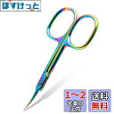 CGBEキューティクルはさみ極細カーブ刃、眉毛ハサミ、キューティクルケア用スーパースリムハサミプロマニキュア精密先端毛繕い刃、眉毛、まつ毛、甘皮用小型ハサミ -...