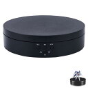Phyxiul 電動回転台 360度小型電動ターンテーブル 耐荷重3kg 直径13.8CM 低騒音 省電力 プラモデル/フィギュア/撮影/展示 用 (ブラック)