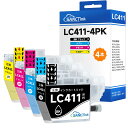 【番号区別は不要】 SANCTink LC411-4PK ブラザー 用 インク LC411 互換インク brother LC411 対応 大容量タイプ LC411BK LC411Y DCP-J928N MFC-J905N DCP-J1800N MFC-J939DN DCP-J528N DCP-J926N DCP-J526N MFC-J739DN DCP-J914N 顔料ブラック採用