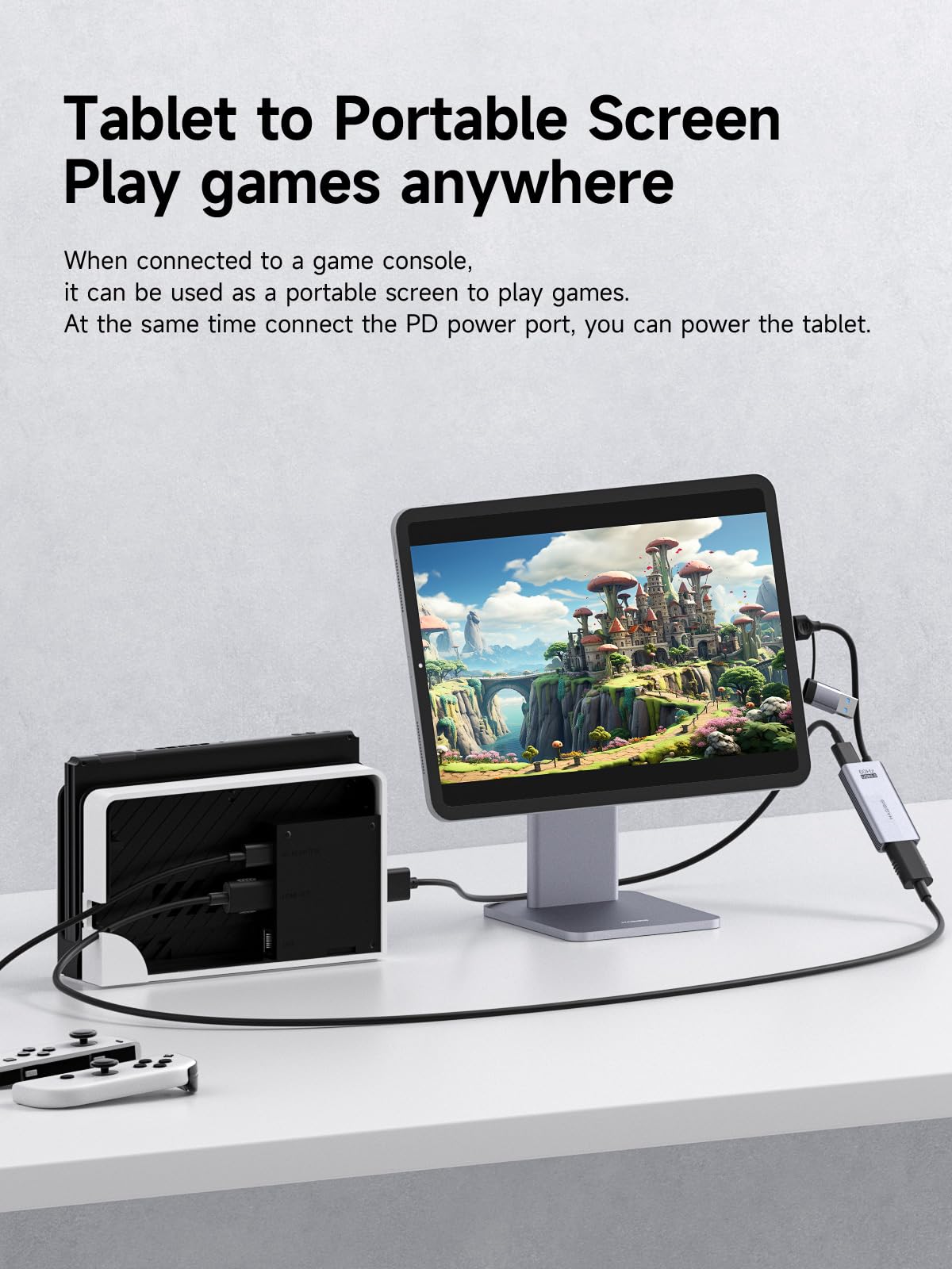 Hagibis USB3.0 ビデオキャプチャカード 100W PD HDMI - USB/USB C 1080P HD 60fps ライブおよび録画ビデオオーディオゲーム MS2130 Quest 3 VR Switch PS4/5 ライブブロードキャスト、ゲーム、ストリーミング(UHC07P)