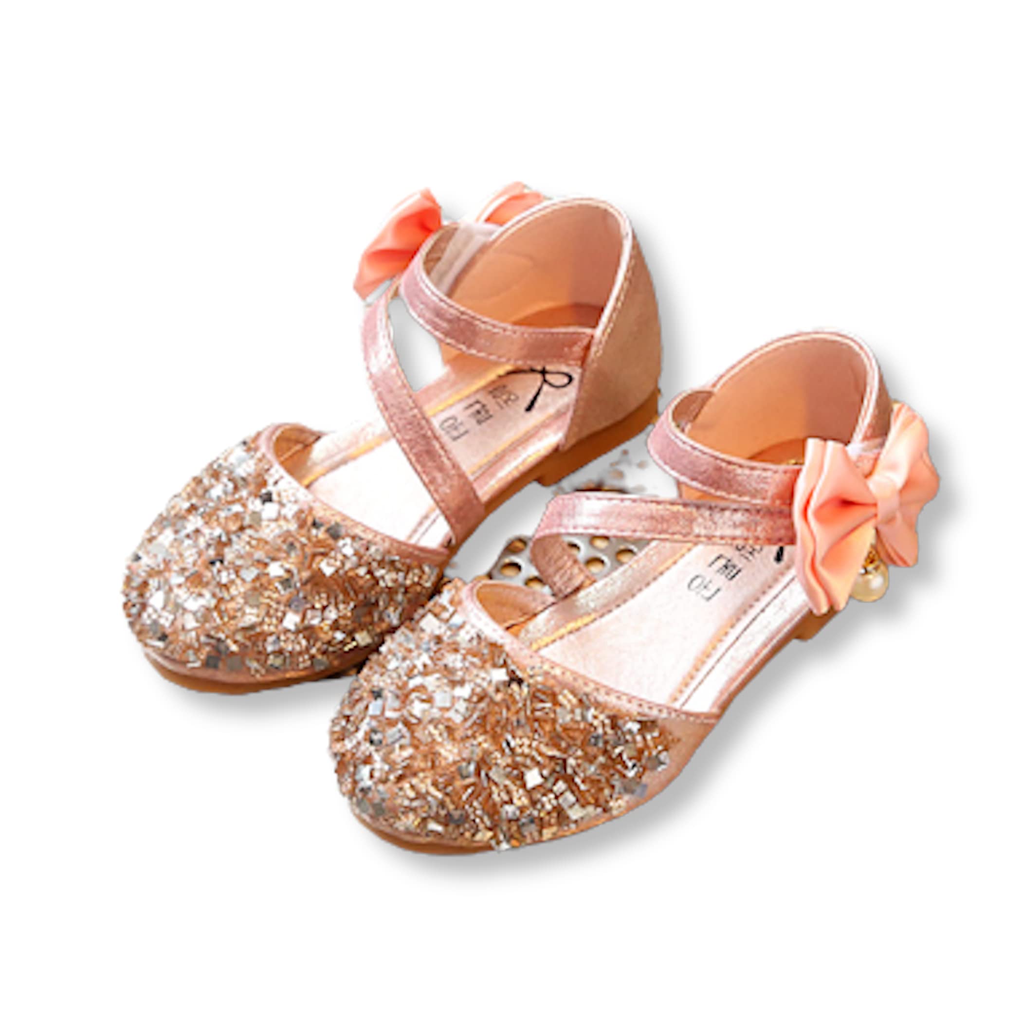 [Lezalic] キッズ シューズ フォーマル 女の子 (ピンク 16cm) 靴 子供 リボン ラメ プリンセス 発表会 入学式 卒園式 結婚式 ドレス (ピンク 16cm)