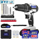 DayPlus 電動ドライバー 電動ドリル 21V 最大45N・m 25+1段階トルク調節 充電式ドライバー 軽量 スピード調節機能 正逆転切替 LEDライト付...