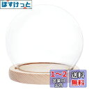 PandaHall ガラスドーム 球の形 ガラスケース フラワー ディスプレイ 木質ベース付き ディスプレイケース 花瓶 容器 母の日 プリザーブドフラワー ギ...