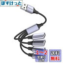 MOGOOD USB分岐器 4-in-1 USBケーブル USBハブ USBからUSBアダプタ マルチソケット USBから4 USBマザーケーブル変換器 マルチUSBポートUSB電源延長線 PC/自動車/ノートパソコン/Uディスク/テレビに適用(2)
