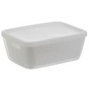 【送料無料】ベストコ 抗菌 抗ウイルス 保存容器 レンジ容器 1.8L ホワイト MA-3222 ザルパック