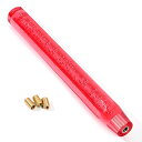 ライフパレット 汎用 ロング クリスタルシフトノブ バブル 八角 400mm 気泡入り アダプター3種付き (レッド)