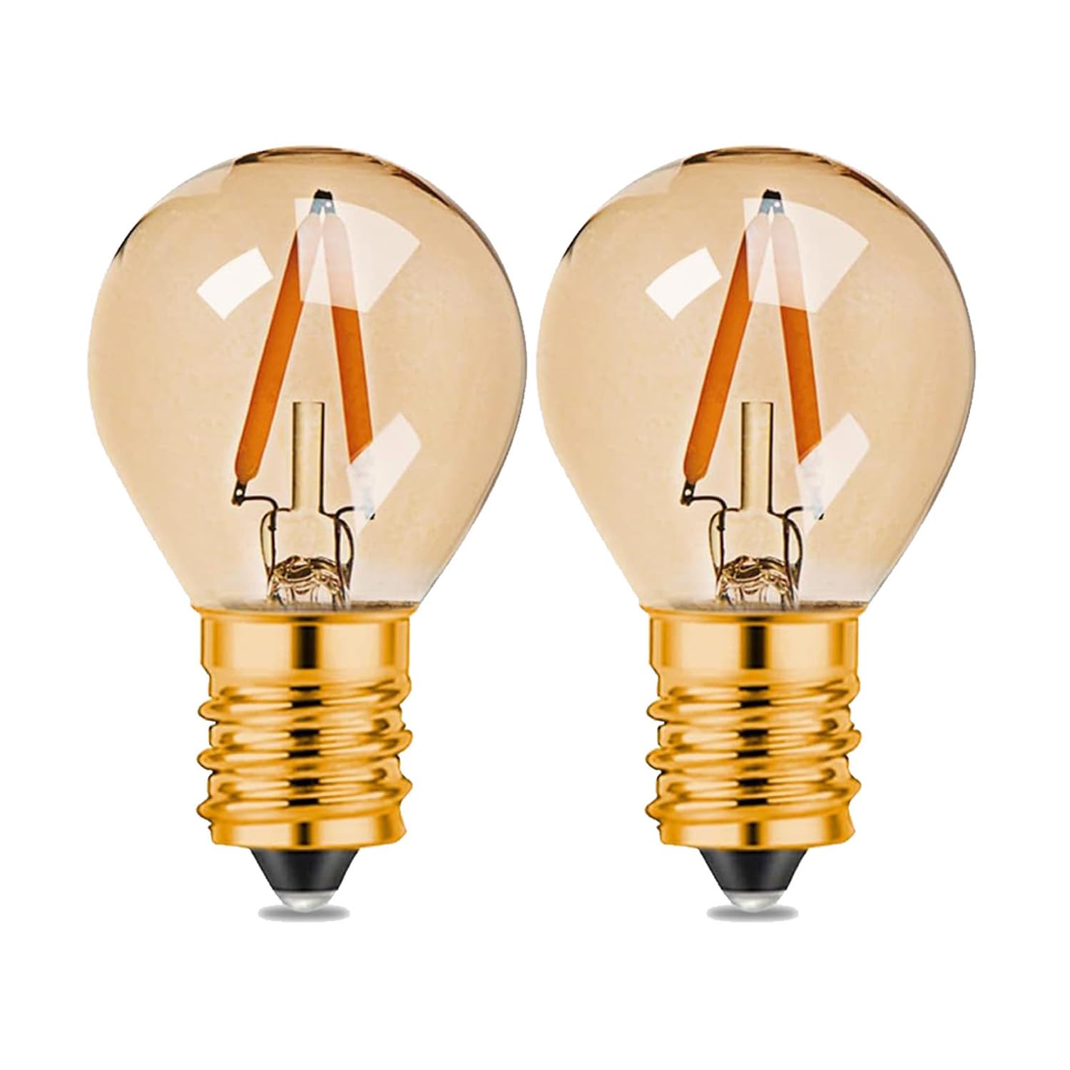 【送料無料】LED電球 G40 ミニボール形 飾り電球 フィラメント 暖かい色 E17口金 1W (10W相当) 電球色 2200K 非調光対応 広配光 発光角360° レトロ 北欧雰囲気 2個入り
