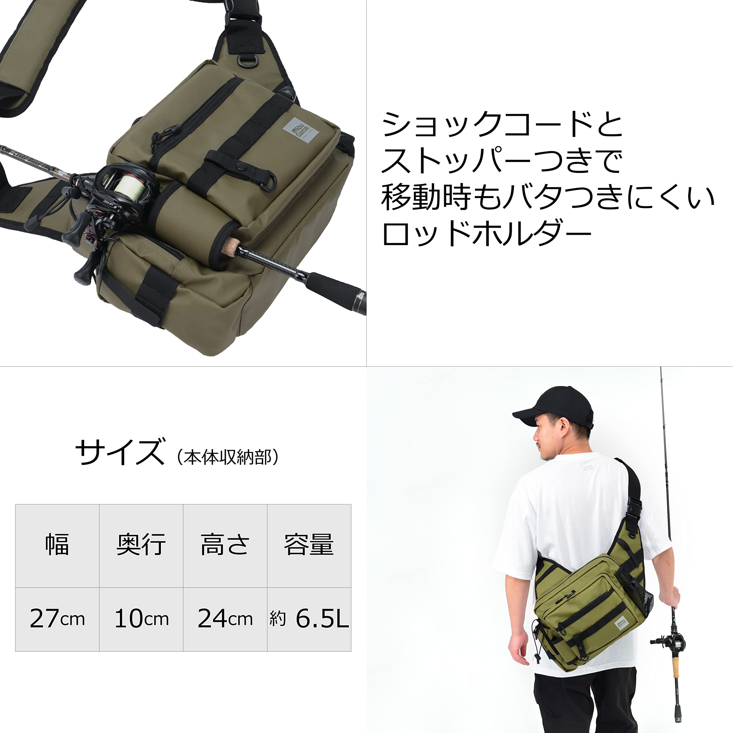 AbuGarcia (アブガルシア) ワンショルダーバッグ コーティングブラック