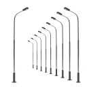 【送料無料】モデル街灯 道路灯 街灯柱 LED ライト 温白色 78mm 1:87~1:120 10本入り 鉄道模型 建物模型 ジオラマ 情景コレクション 教育 DIY