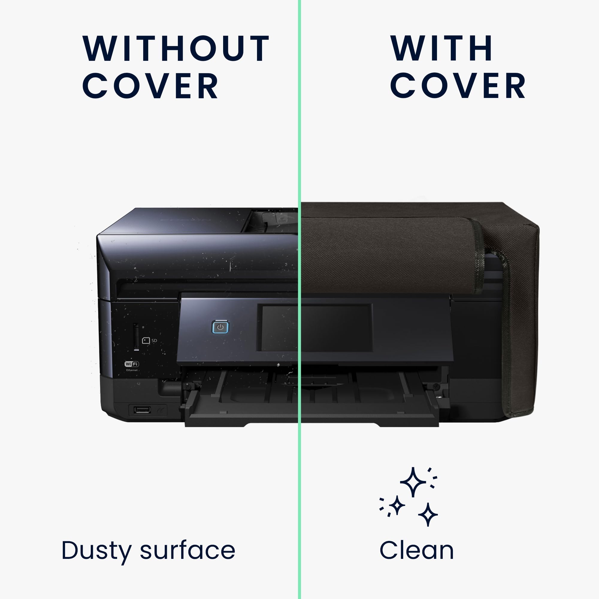 kwmobile Epson Expression Premium XP-830対応 カバー - プリンターカバー 保護ケース ほこり防止 不織布 ダークグレー