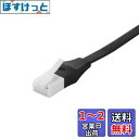 バッファロー BUFFALO ツメの折れないLANケーブル モデム用 カテゴリ6a ストレート フラットタイプ ブラック BSLS6AFU20BK(2)
