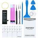 DIGIFORCE for iPhone SE バッテリー 大容量 互換 1850mAh PSEマーク表示 説明書 工具付 T2