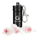 Quietide 耳栓 安眠 防音 睡眠用耳栓 小さいサイズ フィルター搭載 遮音値32dB 飛行機 仕事 勉強 繰り返し使用可能 携帯ケース付き 日本語説明書付 Q5 桜色(3)