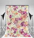 Qinunipoto 写真撮影用 花の背景 背景布 母の日 happy mother's day 背景 布 1x1.5m 写真 ?影 撮影用 色付きの花の背景 ...