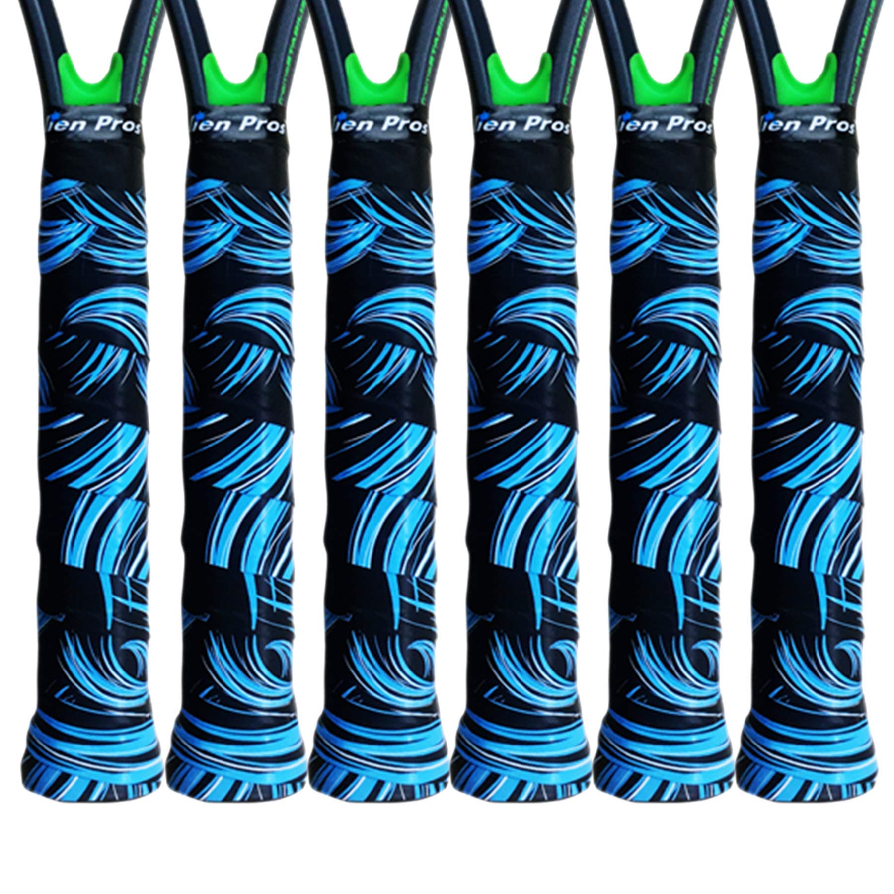 Alien Pros テニスラケットグリップテープ(6グリップ)− タックモイスチャーフィールテニスグリップ − テニスオーバーグリップテープ、テニスラケット − ラケットに巻いて、高性能にしましょう(6グリップ)