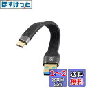 CERRXIAN 10Gbps ショート USB タイプ C ケーブル,5インチ USB 3.0 オス から USB C 3.1 オス ケーブル USB C 3.1 3A急速充電FPCフラットケーブル,充電宝、カーチャージャー、携帯電話 (c-a)