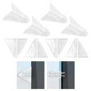 【送料無料】Viaky 安全ロック ベビーガード 窓ストッパー 全透明 薄い 5mm 8個入り 窓ロック 引き戸 ストッパー 子供・ペット いたずら防止 指はさみ防止 転落防護 ABS樹脂製 環境保護 説明書付き