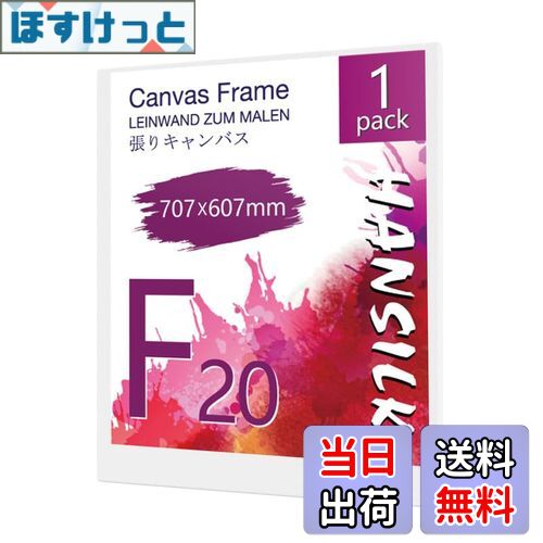 【送料無料】HANSILK キャンバス 張りキャンバス キャンバスボード F20 707mmx607mm 【1枚】油絵 画材 画布 油絵の具 ギャラリー用 油彩・アクリル兼用 化繊綿製 オイル漏れ防止 厚手 中目 子供 初心者 野外 学校 絵画教室 美術装飾 ギャラリー用 油彩・アクリル兼用 壁に掛