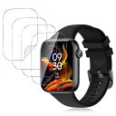 【4枚セッ】For スマートウォッチ 2.0/2.01インチ大画面 フィルム Mosasa スマートウォッチ 2.0/2.01インチ大画面 保護フィルム 24時間自動修復技術 柔らかい気泡ゼロ 指紋防止高感度 飛散防止 反射低減(2)