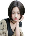 AISIQUEENSウィッグ ボブ 黒 ショート ストレート フルウィッグ レディース 黒髪 センター分け 前髪なし ファッション 自然 小顔 wig(30cm)