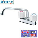 SANEI(サンエイ) ツーバルブ台付混合栓 ユニットバス用 一般地・寒冷地共用形 取付ピッチ102mm K711-W