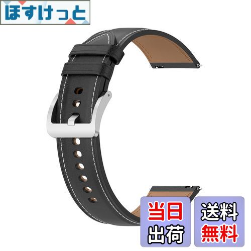 【送料無料】[SHEAWA] for HUAWEI WATCH GT4 46mm/GT5 Pro 46mm/GT5 46mm バンド ベルト 本革 WATCH GT3 Pro 46mm/WATCH GT 3 46mm レザー 交換バンド 交換ベルト アクセサリー (ブラック)