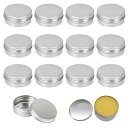 PAVIKE クリーム容器 小分け容器 アルミ容器 【30ml×12個】 アルミ 30ml 容器 化粧品ジャー 軽量 密封性 小分けケース 丸 軟膏 化粧品 手...