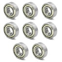 winova 炭素鋼 ボールベアリング シール付きベアリング スケボー用ミニチュアリール 6mm x 17mm x 6mm 606Z 10個入り