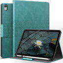 auaua iPad (A16) 第11世代 11 インチ 2025 ケース iPad 第10世代 10.9インチ ケース ペン収納2022 専用 PUレザー 手帳型 ひび割れ防止 耐衝撃 オートスリープ&スタンド機能付き 全面保護 (Green)
